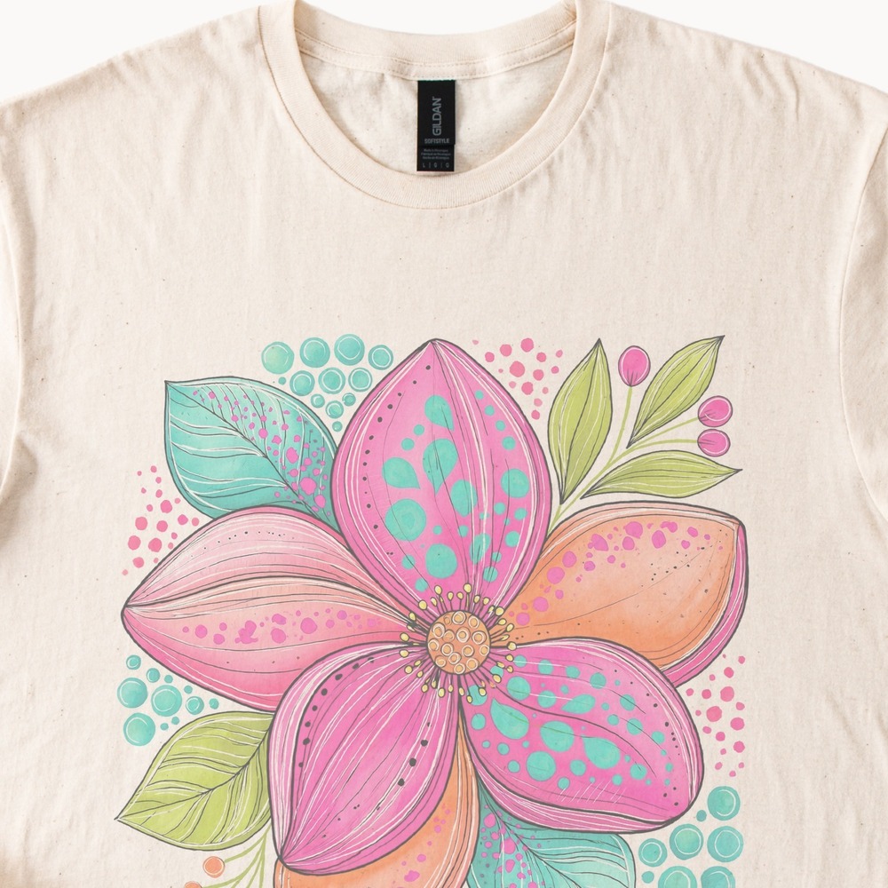 Wildflower Boho Tee – Nature Inspired Graphic